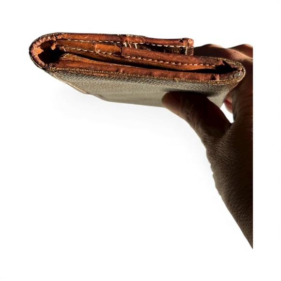 Celine vintage Triomphe Brown Leather long bifold women wallet - Picture 6 of 13